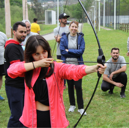 trabalhador em teambuilding